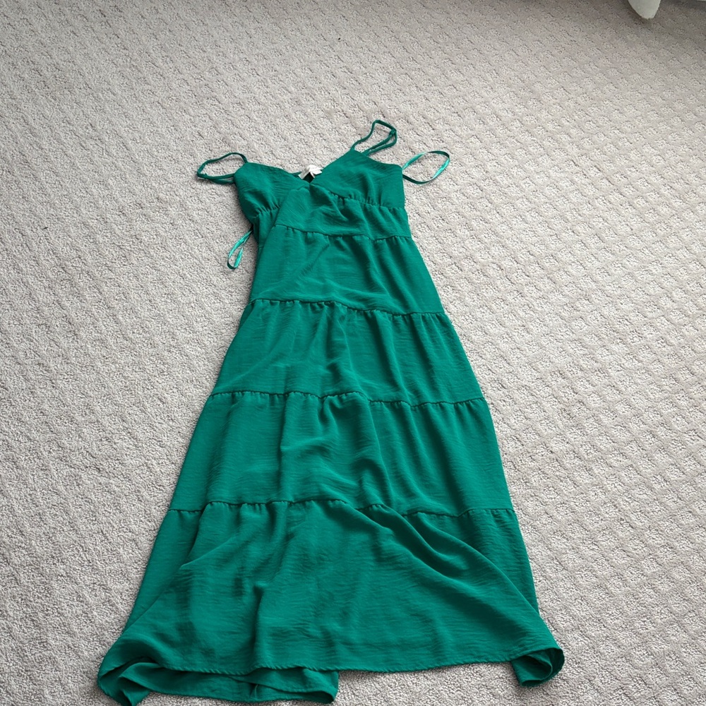 Chic Green Sleeveless Dress